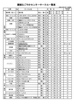 サークル一覧